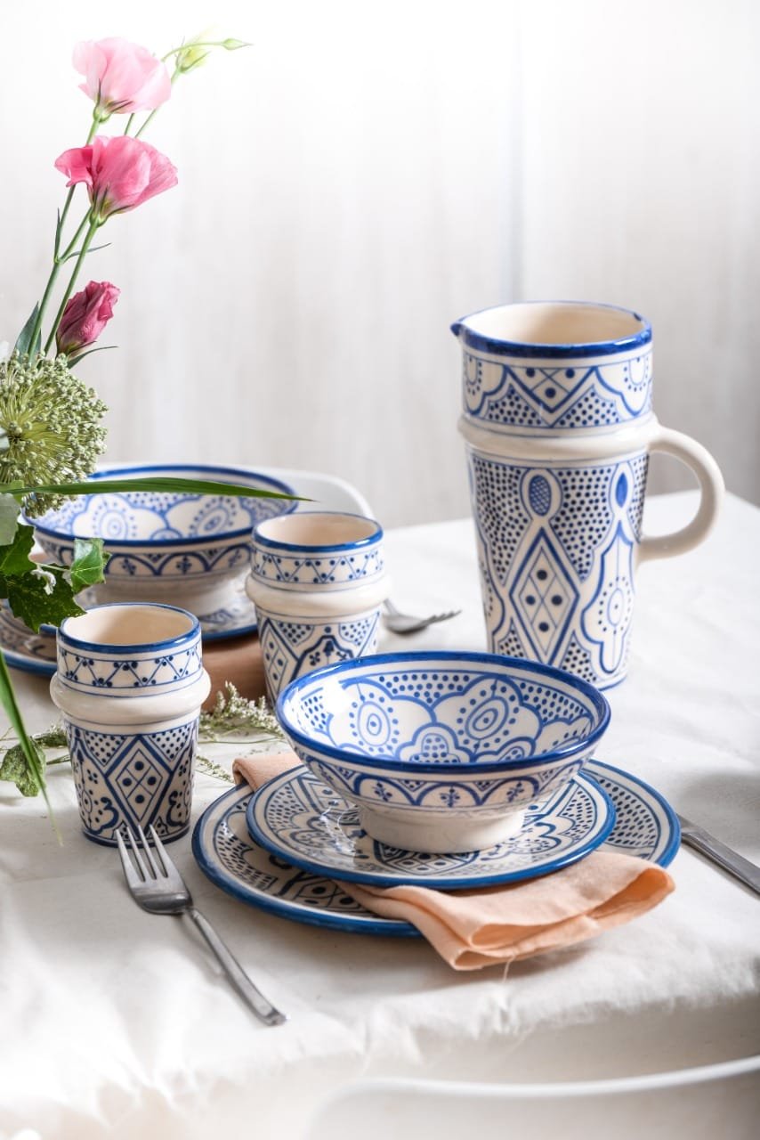 Premium Dinnerware set (12 people – 60 pieces) - Tanit - Maroccan Ceramics