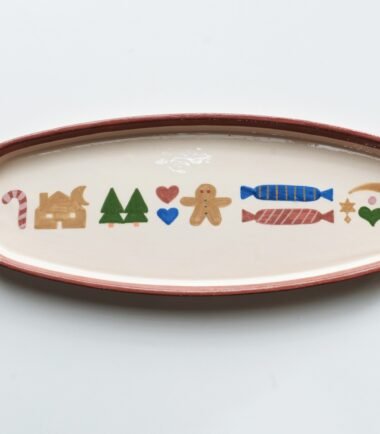 Bandeja Ovalada Motivos Navideños - Colección Navidad 2025