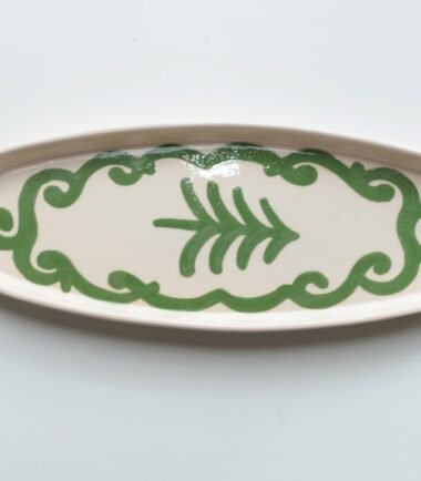 Bandeja Ovalada Arbol Verde - Colección Navidad 2025