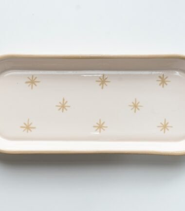 Bandeja Recta Estrellas Arena - Colección Navidad 2025