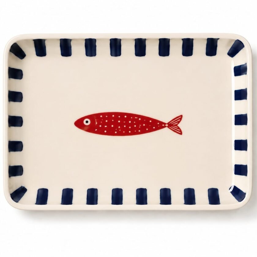 Bandeja Pez Rojo Rectangular 15 x 20 cm
